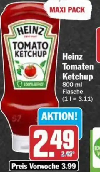 Hit Heinz Tomaten Ketchup 800 ml Flasche Angebot