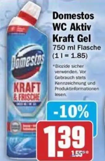 Hit Domestos WC Aktiv Kraft Gel 750 ml Flasche Angebot