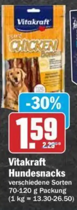 Hit Vitakraft Hundesnacks 70-120 g Packung Angebot