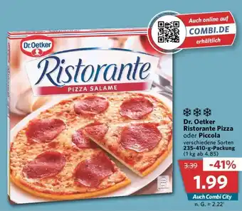 Combi Dr. Oetker Ristorante Pizza oder Piccola 235-410 g Packung Angebot