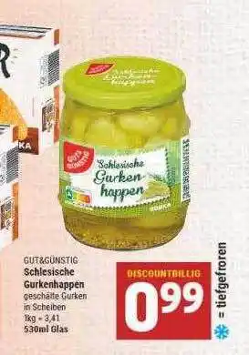 Marktkauf Gut&günstig schlesische gurkenhappen Angebot