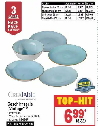 METRO Creatable geschirrserie „vintage” Angebot