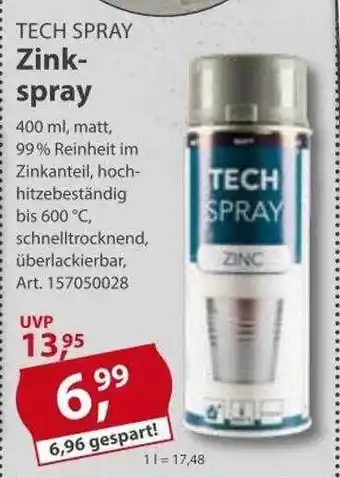 Sonderpreis Baumarkt Tech spray zink-spray Angebot