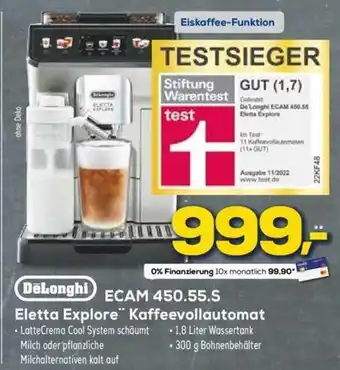 Euronics XXL Delonghi ecam 450.55.s eletta explore Angebot