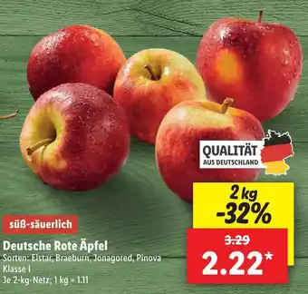 Lidl Deutsche Rote Äpfel 2kg Angebot