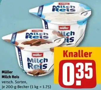 REWE Center Müller Milch Reis 200 g Becher Angebot