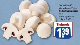 REWE Center Weiße Champignons 400 g Schale Angebot