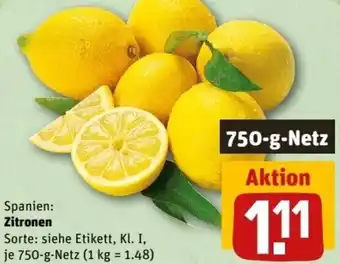 REWE Center Zitronen 750 g Netz Angebot