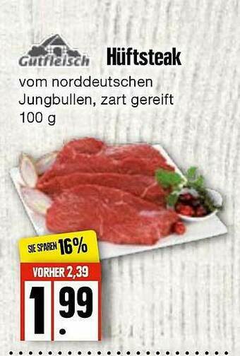 Edeka Frischemarkt Gutfleisch Hüftsteak Angebot