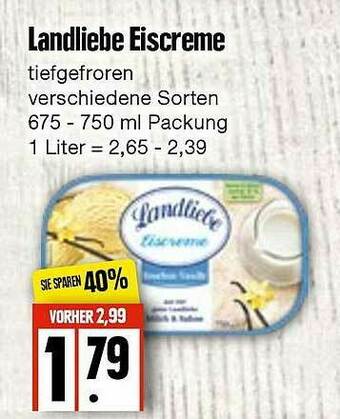 Edeka Frischemarkt Landliebe Eiscreme Angebot