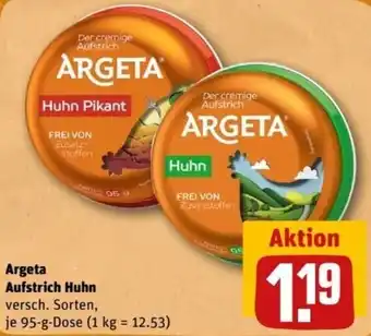 REWE Center Argeta Aufstrich Huhn 95 g Dose Angebot