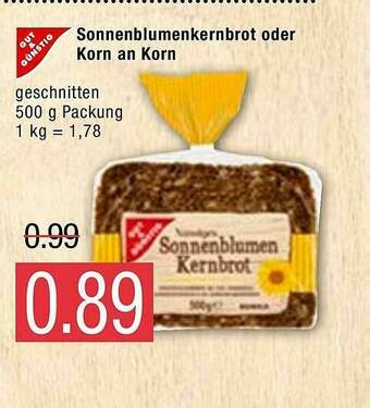 Marktkauf Gut & Günstig Sonnenblumenkernbrot Oder Korn An Korn Angebot