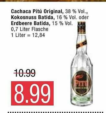 Marktkauf Cachaca Pitú Original, Kokosnuss Batida, Erdbeere Batida Angebot