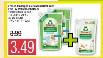 Marktkauf Frosch Flüssiges Vollwaschmittel Oder Fein- & Wollwaschbalsam Angebot