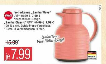 Marktkauf Emsan Isolierkanne „samba Wave” Oder „samba Classic” Angebot