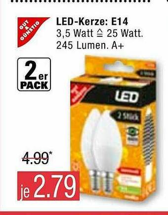 Marktkauf Led-kerze: E14 Gut & Günstig Angebot