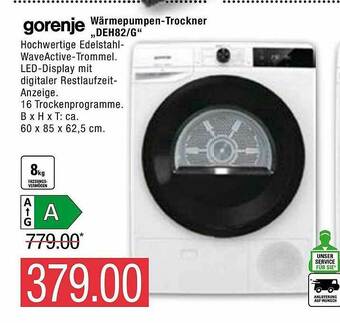 Marktkauf Gorenje Wärmepumpen-trockner Deh82.g Angebot