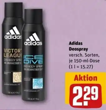 REWE Center Adidas Deospray 150 ml Dose Angebot