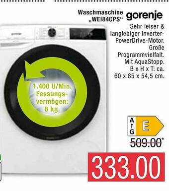 Marktkauf Gorenje Waschmaschine Wei84cps Angebot