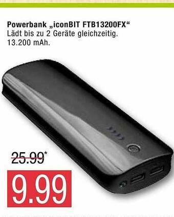 Marktkauf Powerbank „iconbit Ftb13200fx” Angebot