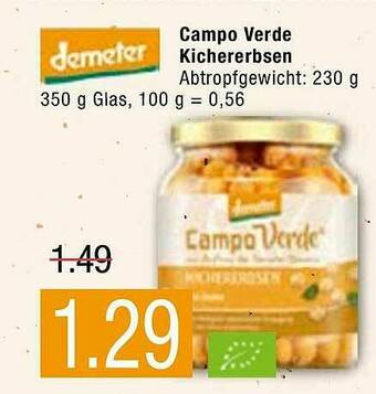 Marktkauf Demeter Campo Verde Kichererbsen Angebot