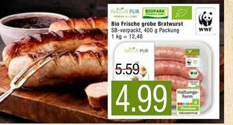 Marktkauf Natur Pur Bio Frische Grobe Bratwurst Wwf Angebot