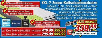 Poco Xxl-7-zonen-kaltschaummatratze Angebot