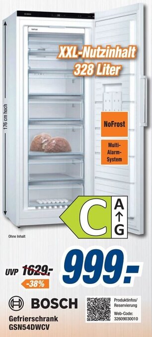 Expert Bosch Gefrierschrank GSN54DWCV Angebot
