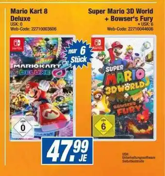 HEM Expert Mario kart 8 deluxe super mario 3d world + bowser's fury Angebot