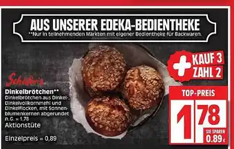 Edeka Schäfer's dinkelbrötchen Angebot