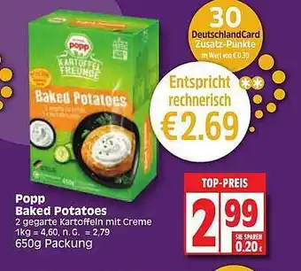 Edeka Popp baked potatoes Angebot