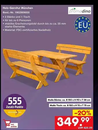 Netto Marken-Discount Holz-garnitur münchen promadino Angebot