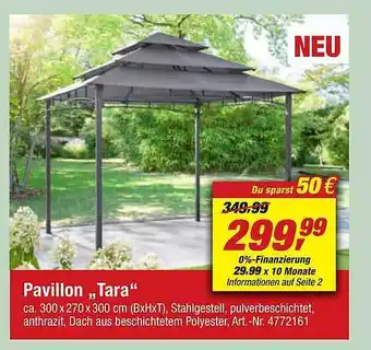 toom Baumarkt Pavillon „tara” Angebot