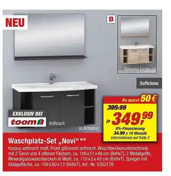 toom Baumarkt Toom waschplatz-set „novi” Angebot