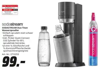 MediaMarkt Sodastream Duo Titan Wassersprudler Angebot