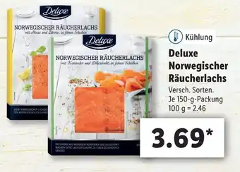 Lidl Deluxe Norwegischer Räucherlachs 150g Angebot