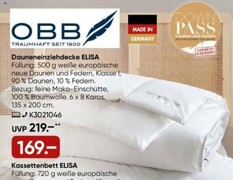 Galeria OBB Dauneneinziehdecke Elisa Angebot