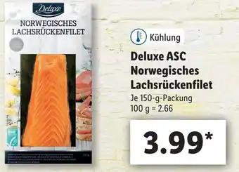 Lidl Deluxe ASC Norwegisches Lachsrückenfilet 150g Angebot