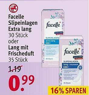 Rossmann Facelle Slipeinlagen Extra Lang Oder Lang Mit Frischeduft Angebot