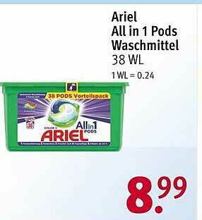 Rossmann Ariel Allin1 Pods Waschmittel Angebot