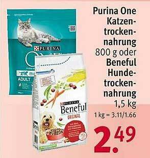 Rossmann Purina One Katzentrockennahrung Oder Beneful Hundetrockennahrung Angebot