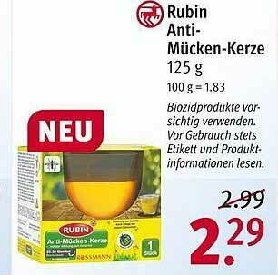 Rossmann Rubin Anti-mücken-kerze Angebot