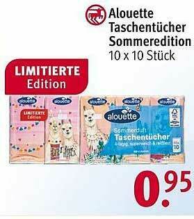 Rossmann Alouette Taschentücher Sommeredition Angebot