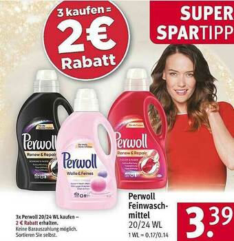 Rossmann Perwoll Feinwaschmittel Angebot