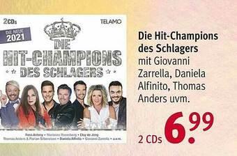 Rossmann Die Hit-champions Des Schlagers Angebot