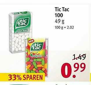 Rossmann Tic Tac 100 Angebot