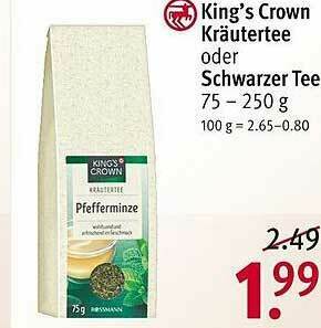 Rossmann King's Crown Kräutertee Oder Schwarzer Tee Angebot