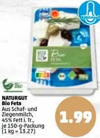 PENNY Naturgut Bio Feta 150 g Packung Angebot