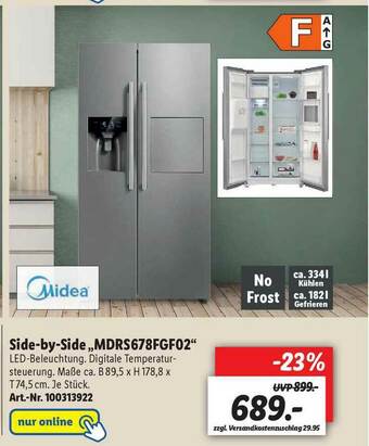 Lidl Midea Side-by-side Mdrs678fgf02 Angebot