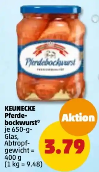 PENNY Keunecke Pferdebockwurst 650 g Glas Angebot